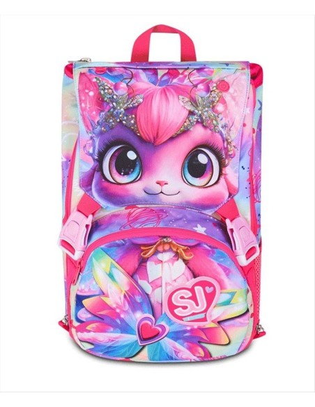 Zaino SJ Gang Cat LED 🐱✨ Occhi Luminosi E Estensibile | Diamante Rosa