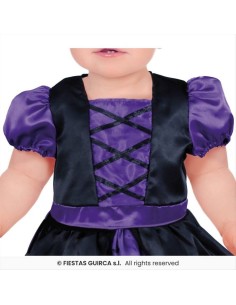 Costume Baby Strega Viola – Taglie dai 12 ai 36 Mesi con Cappello a Pu 2