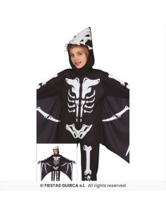 Costume Scheletro Dinosauro Pterodattilo – Taglie 3-9 Anni con Ali e G