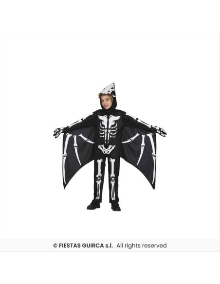 Costume Scheletro Dinosauro Pterodattilo – Taglie 3-9 Anni con Ali e G
