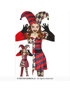 Costume Clown Arlecchino Bambina – Taglie 5-12 Anni