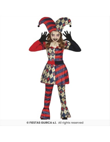 Costume Clown Arlecchino Bambina – Taglie 5-12 Anni