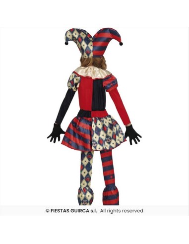 Costume Clown Arlecchino Bambina – Taglie 5-12 Anni