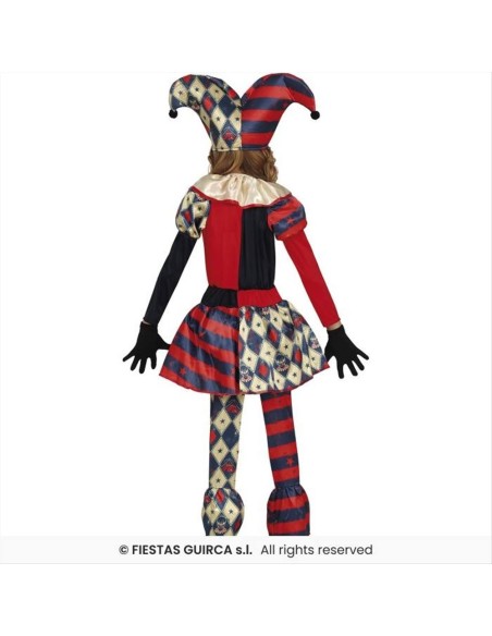Costume Clown Arlecchino Bambina – Taglie 5-12 Anni