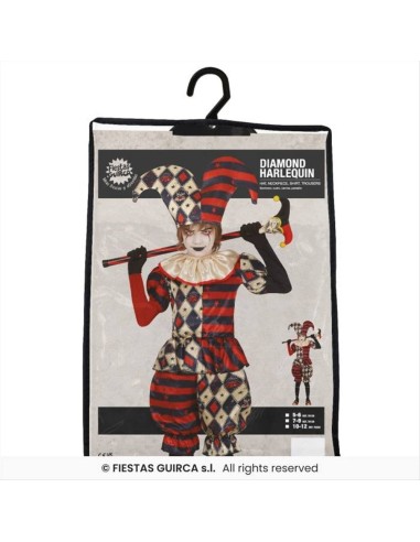 Costume Clown Arlecchino Bambino – Taglie 5-12 Anni
