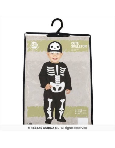Costume Baby Scheletro – Taglie 12-36 Mesi