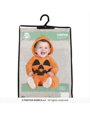 Costume Baby Zucca – Taglie 12-36 Mesi con Tuta