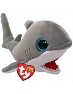 Peluche Ty Beanie Boo’s Finnegan 15cm – Squalo tenero dagli occhi azzu