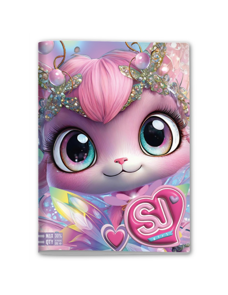 Quaderno A4 Maxi ANIMALI Girls Seven 📘💖 | 96 100f, Rigatura 10mm – D