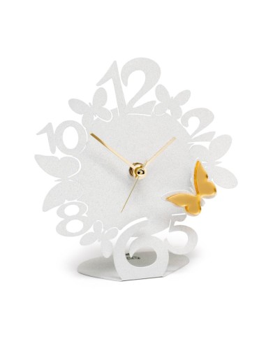 Orologio da Tavolo SCIAME Farfalle 14x15 cm – Con Applicazioni Specchi