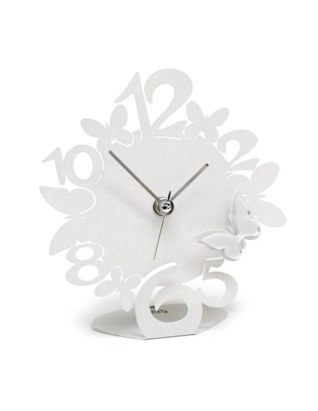Orologio da Tavolo SCIAME Farfalle 14x15 cm – Con Applicazioni Specchi