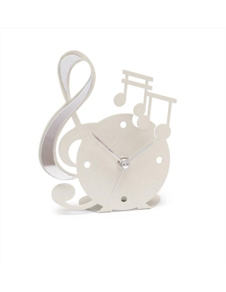 Orologio da Tavolo MUSICA 13,5x15,5 cm – 4 Varianti con Note Dorate o 