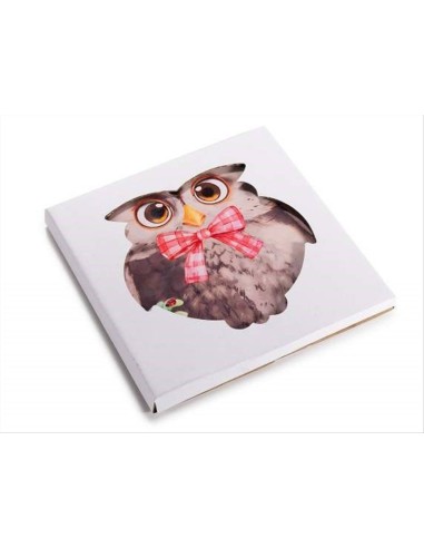 Sottopentola Gufo in Ceramica e Sughero 16x16cm – 2 Colori