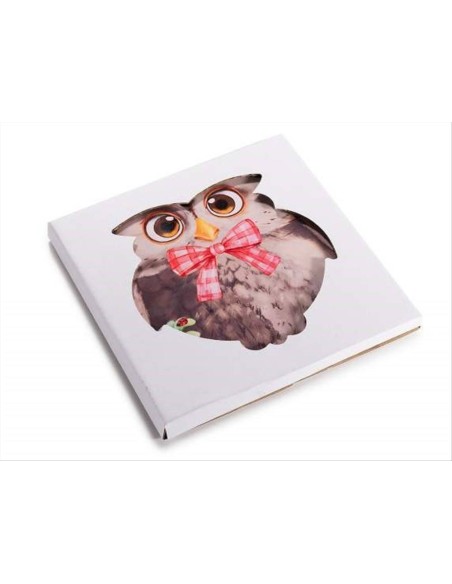 Sottopentola Gufo in Ceramica e Sughero 16x16cm – 2 Colori