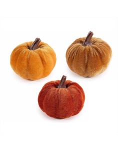 Zucca in Velluto H5,5cm – 3 Colori Autunnali