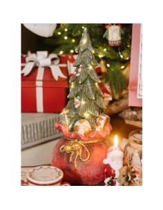 Albero di Natale con Sacco e LED H45cm – Collezione La Giostra di Amel