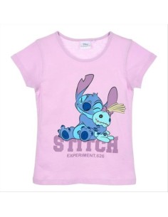 Maglietta Rosa Stitch 100% Cotone – Dolcezza Disney dai 3 agli 8 anni 