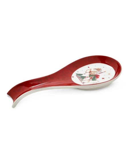 Poggiamestolo in Porcellana Natalizio – Collezione La Giostra di Ameli