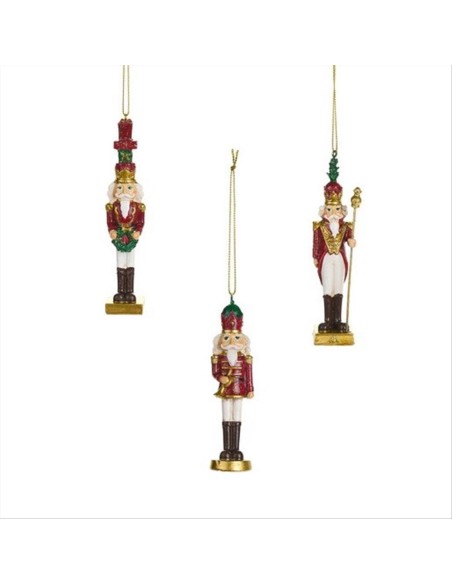 Decorazione Schiaccianoci in Resina H12cm – 3 Modelli Natalizi