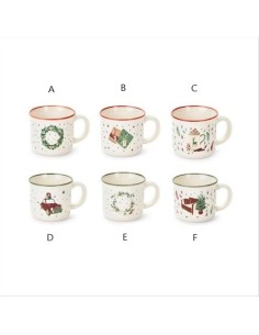 Tazzina Natalizia 100ml Christmas Coming – 6 Modelli in Porcellana
