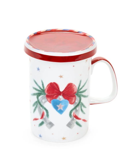 Tazza con Coperchio natalizia 380ml 2 modelli– Collezione La Giostra d