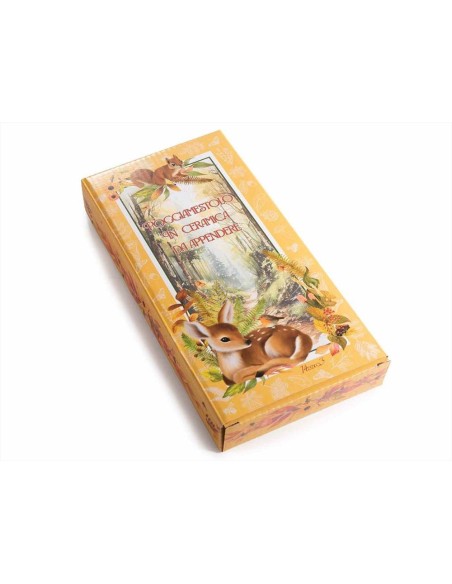 Poggiamestolo in Ceramica Amici del Bosco – 2 Modelli con Fiocco