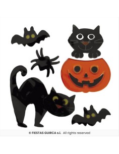 Vetrofania Halloween in Gel 20x20cm - 4 Modelli Decorativi 🎃👻