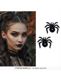 Orecchini Ragni Neri 2,5cm - Accessorio Horror Halloween