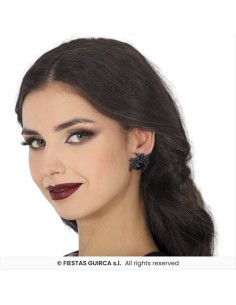 Orecchini Ragni Neri 2,5cm - Accessorio Horror Halloween 2