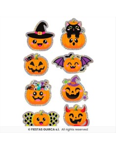 Adesivi di Halloween Olografici - Decorazioni Brillanti e Spettrali