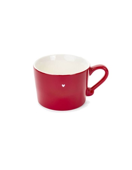 Tazza in Porcellana 350ml Rossa Petit Amour con Cuoricino