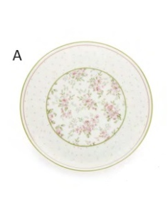 Piatto tondo Wendy in porcellana 2 varianti (1pz) Nuvole di Stoffa | D 2