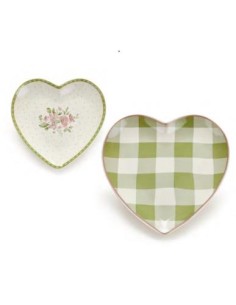 Piatto cuore Wendy in porcellana 2 varianti (1pz)