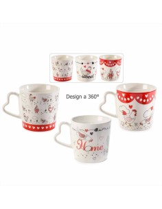 Tazza 350ml con manico a cuore Gallinelle 3 varianti (1pz) | Diamante  2