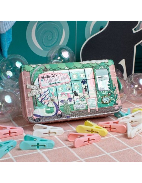 Portafoglio medio Bubblie Cats Laundromat Vendula London