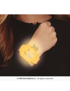 Braccialetto Zucca LED 5x4cm - Gadget Luminoso Halloween 🎃✨