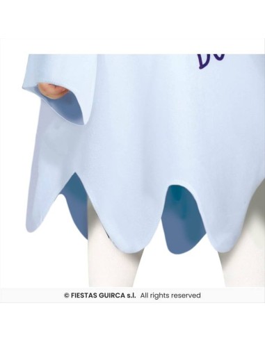 Costume Baby Fantasma Boo - Taglie 12-24 Mesi con Tunica e Cappuccio
