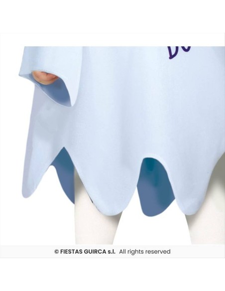 Costume Baby Fantasma Boo - Taglie 12-24 Mesi con Tunica e Cappuccio