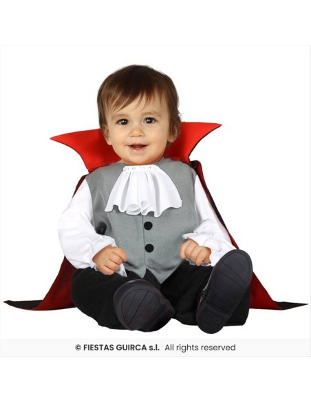 Costume Baby Vampiro Dracula - Taglie dai 12-24 Mesi con Mantello
