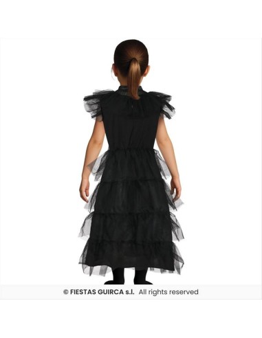 Costume Gotico Mercoledì Ballo Bambina - Taglie 5-12 Anni