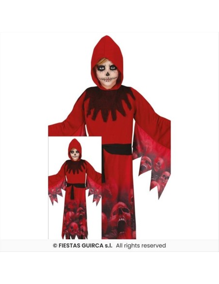 Costume Mietitore Rosso della Morte Bambino - Taglie 5-12 Anni