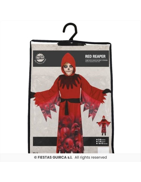 Costume Mietitore Rosso della Morte Bambino - Taglie 5-12 Anni