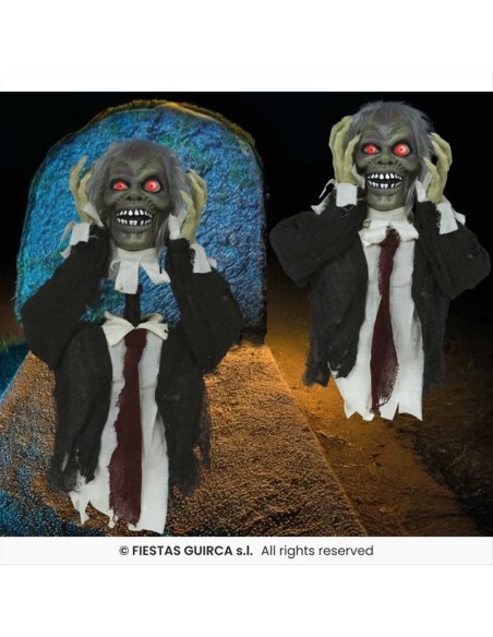 Busto Zombie 55cm - Con Luce, Suono e Movimento