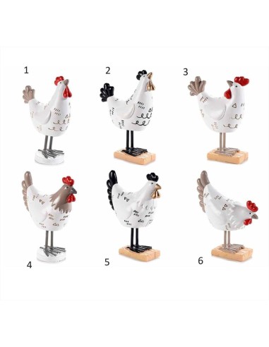 Gallina decorativa in resina - 6 modelli ( 1 pz)  | Diamante Rosa