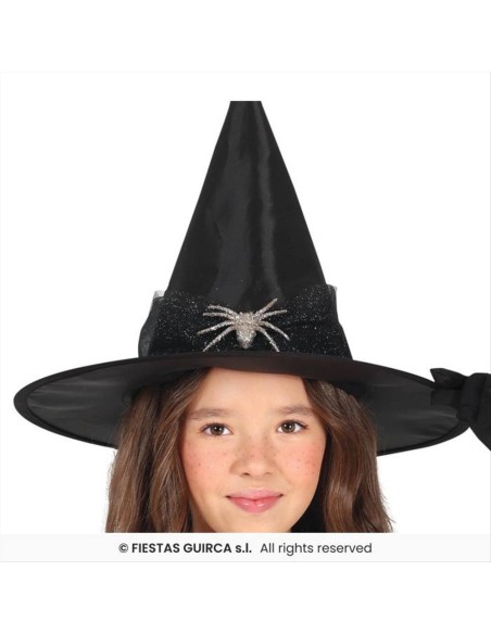 Costume Strega Argento Nero Bambina - Taglie 3-12 Anni