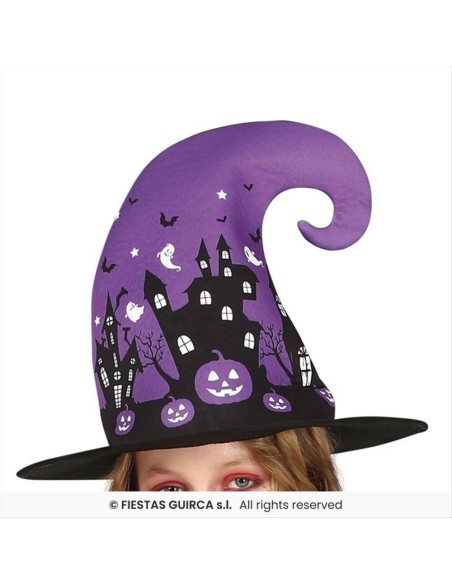Costume Strega Viola Bambina - Taglie 3-12 Anni