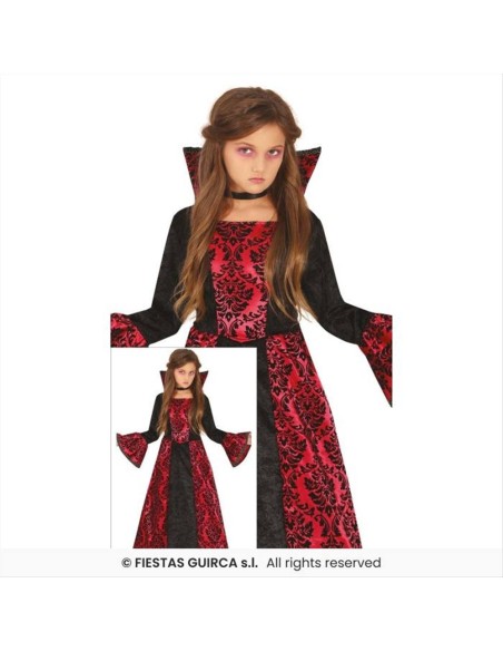 Costume Vampiro Gotico Bambina - Taglie 3-12 Anni