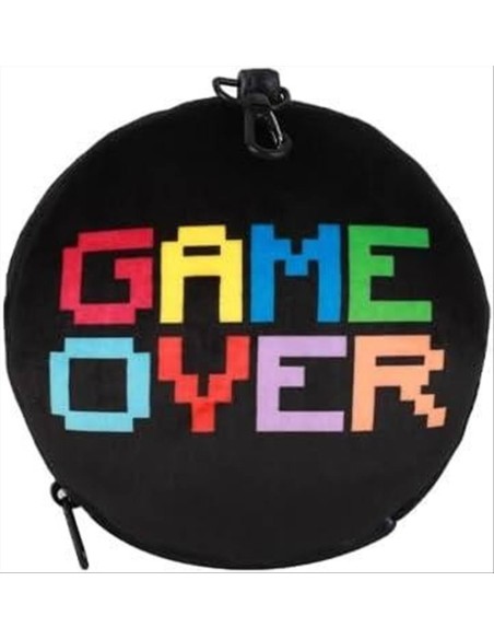 iTOTAL Cuscino da viaggio con mascherina GAME OVER 🎮 | Diamante Rosa