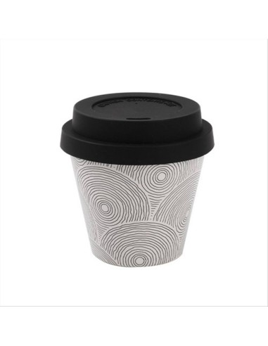 Tazzina da Caffè con Tappo in Silicone 90ml Circle - In RPET