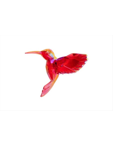 Decorazione 3D Colibrì Iridescente rosso